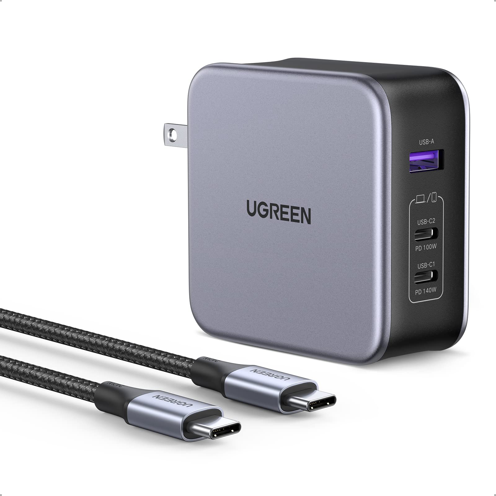 Amazon.co.jp: UGREEN Nexode 充電器 単ポート140W ノートPC二台急速