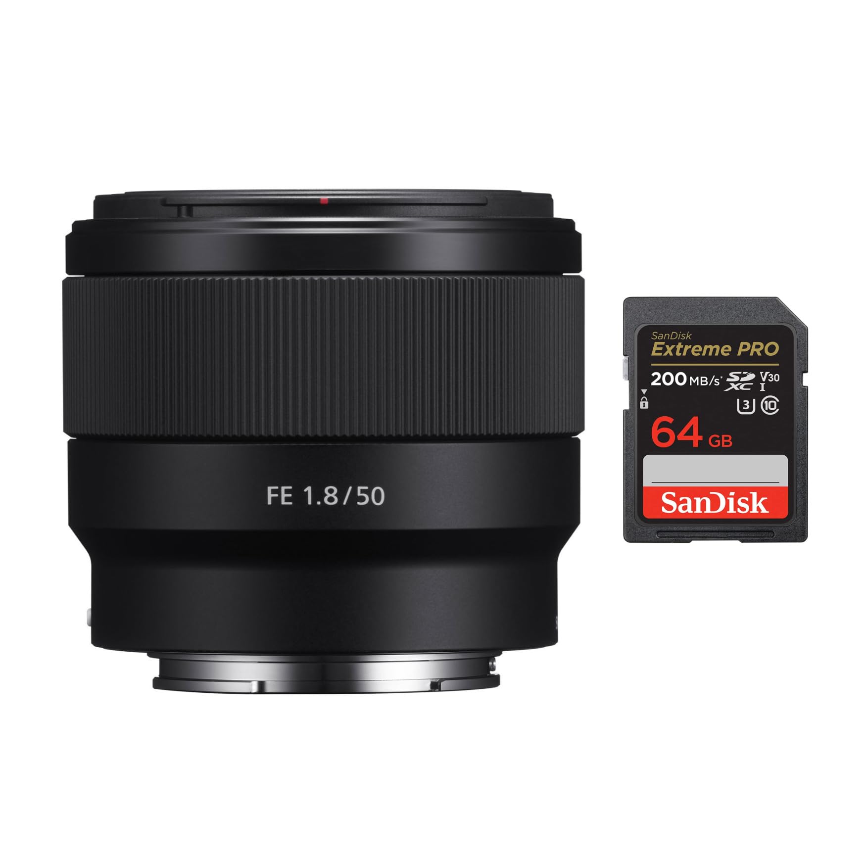 Amazon.com : Sony FE 50mm f/1.8 Lens Bundle with 64GB Memory Card