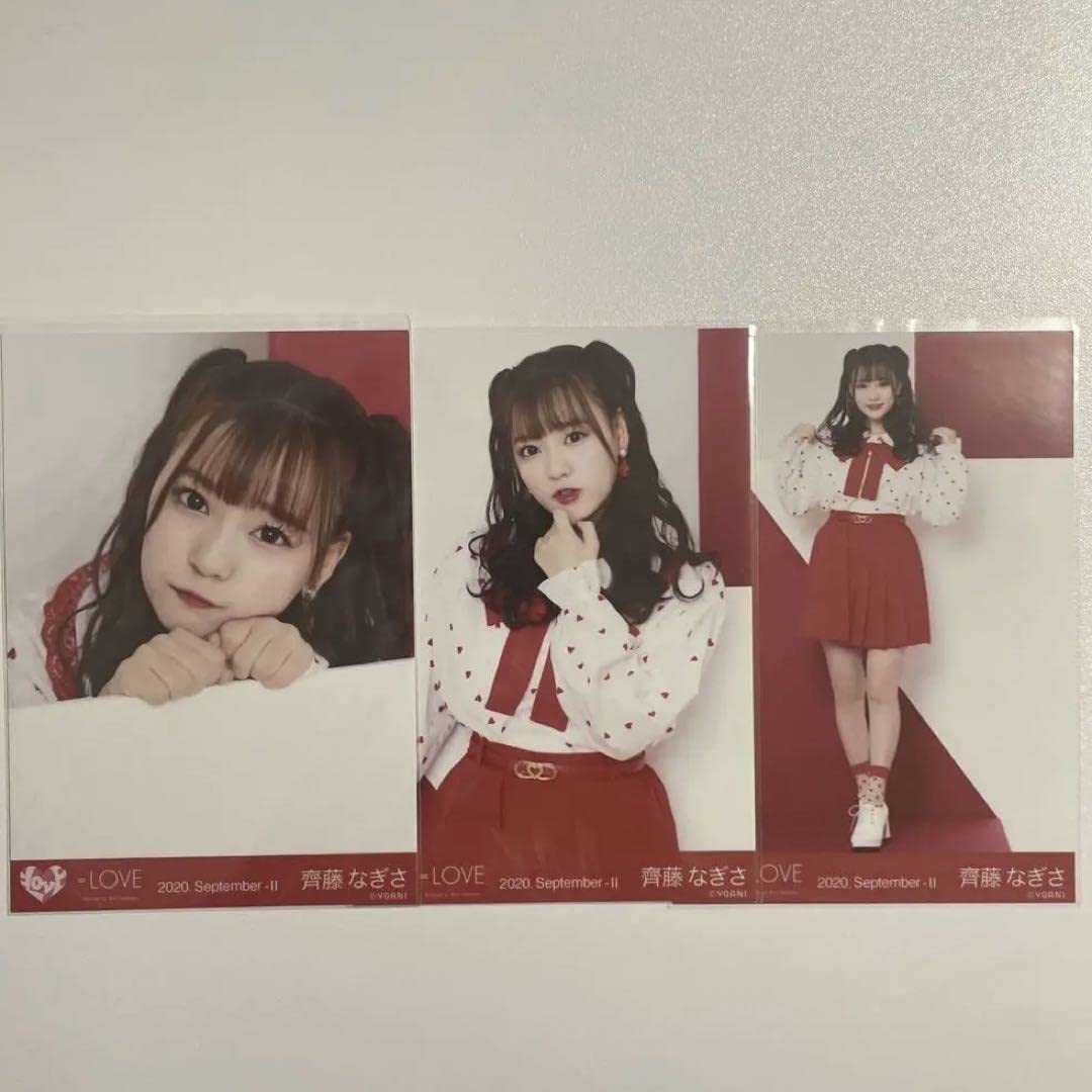 Amazon.co.jp: 齊藤なぎさ 生写真 イコラブ イコールラブ =LOVE 赤白