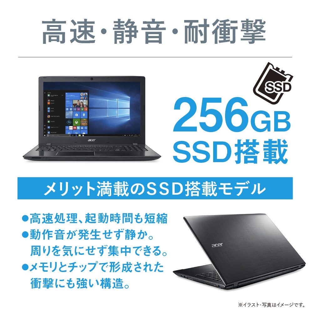 Amazon.co.jp: Acer ノートパソコンAspire E5-576-F58U/K(ブラック