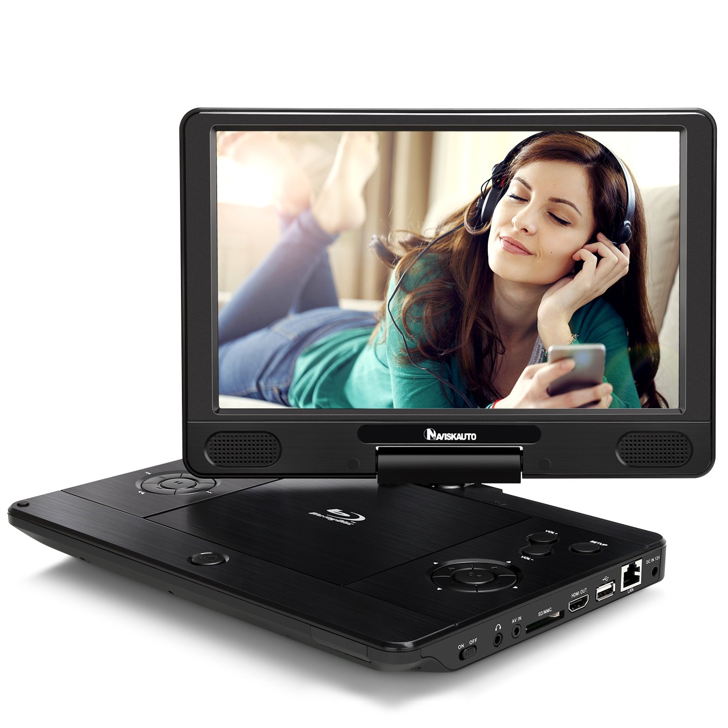 Amazon.co.jp: NAVISKAUTO 12インチ ポータブルブルーレイDVD