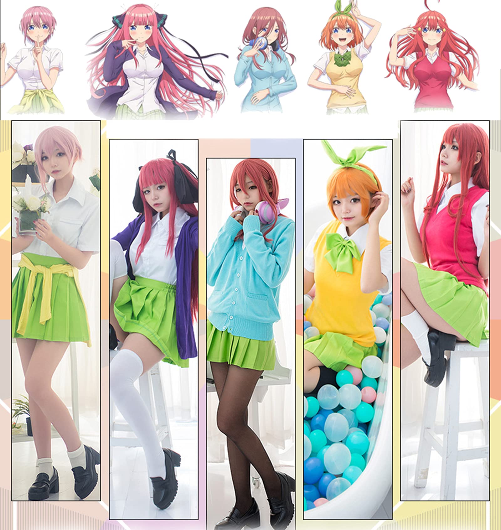 Amazon | コスプレ衣装 五等分の花嫁 中野一花 中野二乃 中野三玖 中野