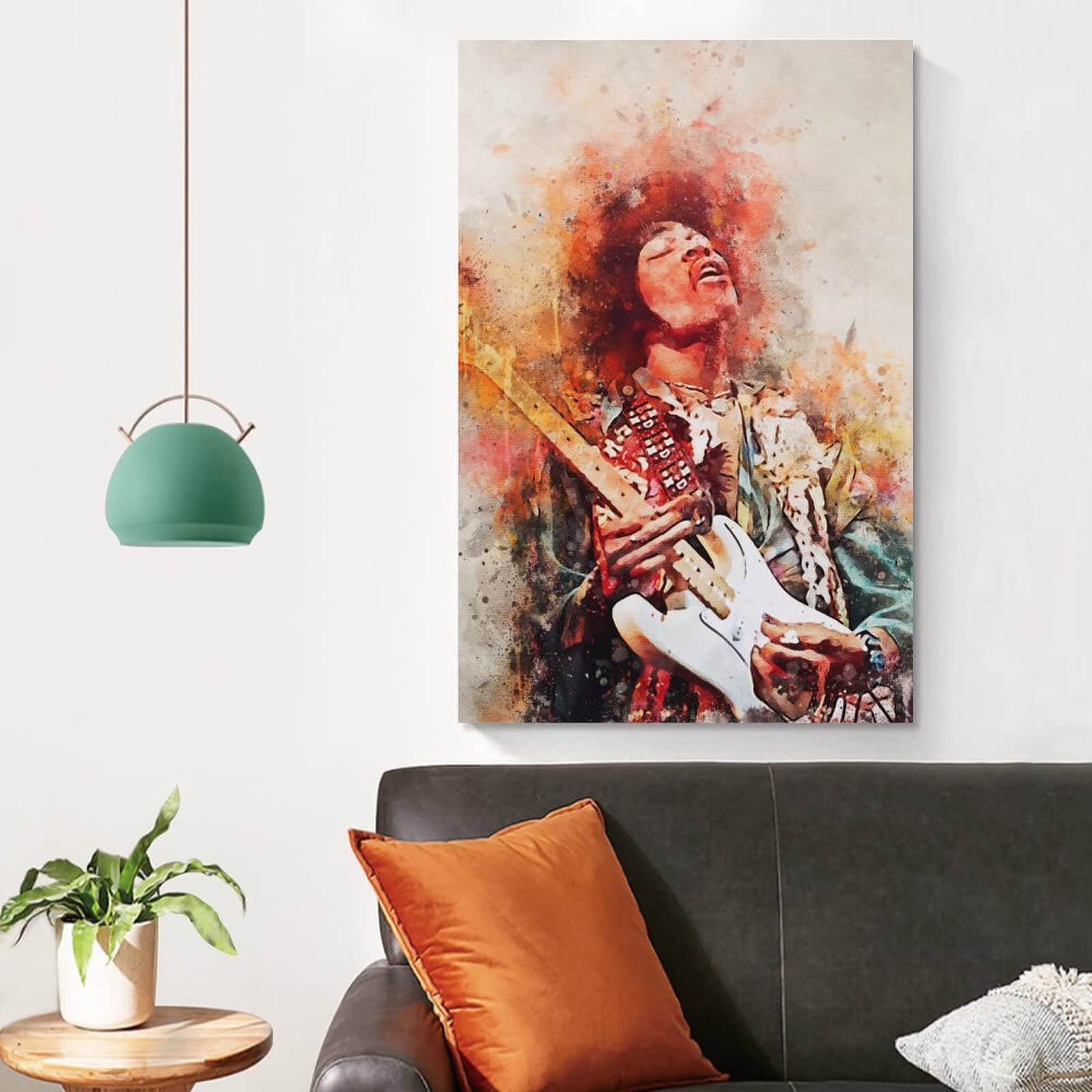 Amazon.co.jp: ロック歌手ジミ・ヘンドリックス キャンバス アート