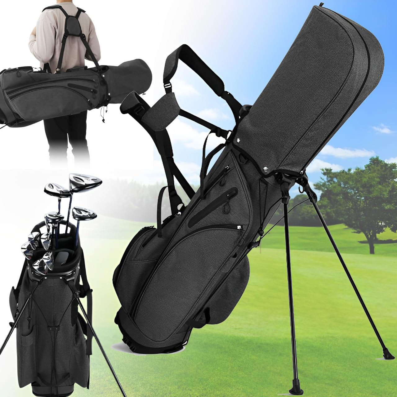 Amazon | iimono117 セルフスタンド ゴルフ クラブケース ショルダー