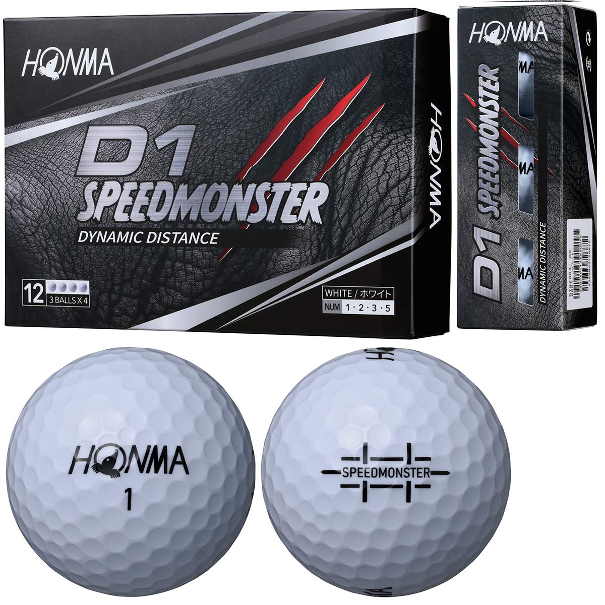 Amazon.co.jp: 本間ゴルフ HONMA ボール D1 スピードモンスター ボール