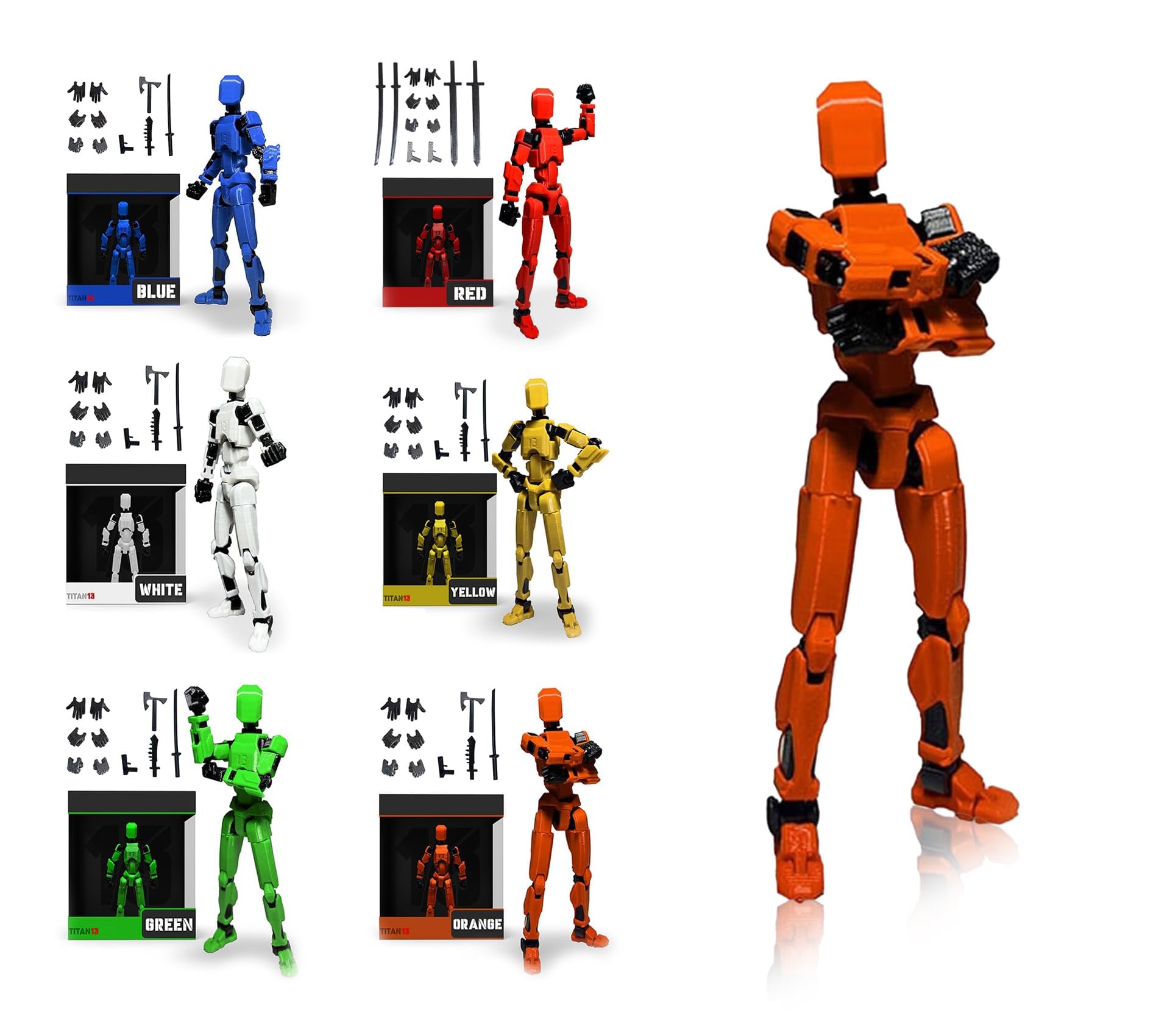 Amazon.com: wiky watch (6pcs) T13 Action Figure Set - Fully