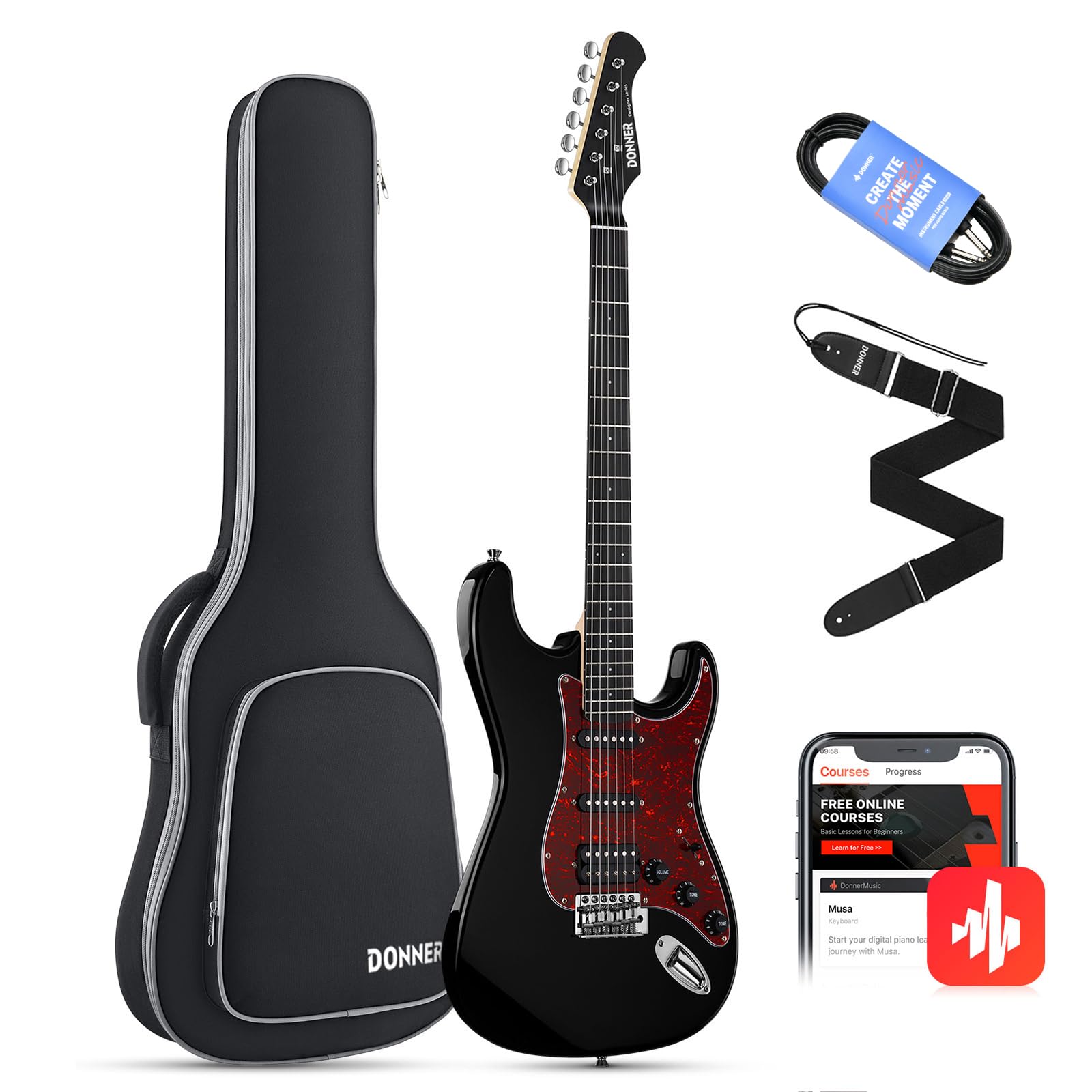 Amazon.com: Donner 39 Inch Electric Guitar, Designer Series DST