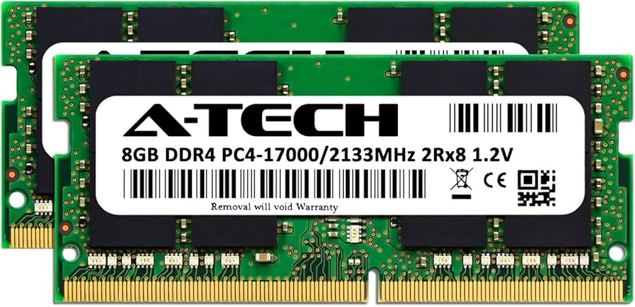 A-Tech 16GB (2x8GB) DDR4 2133MHz SODIMM PC4-17000 2Rx8 Dual Rank