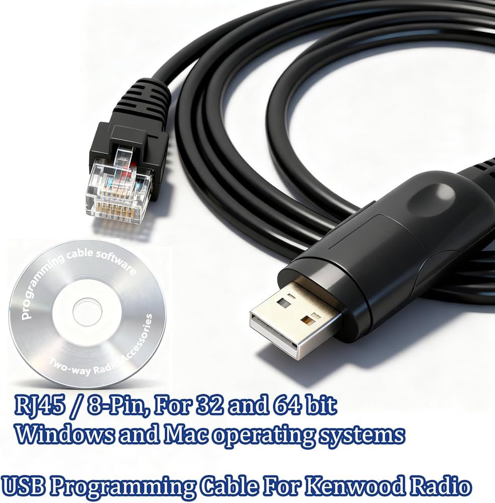 Amazon.com: KENMAX RJ45 USB Programming Cable 8-Pin for Kenwood