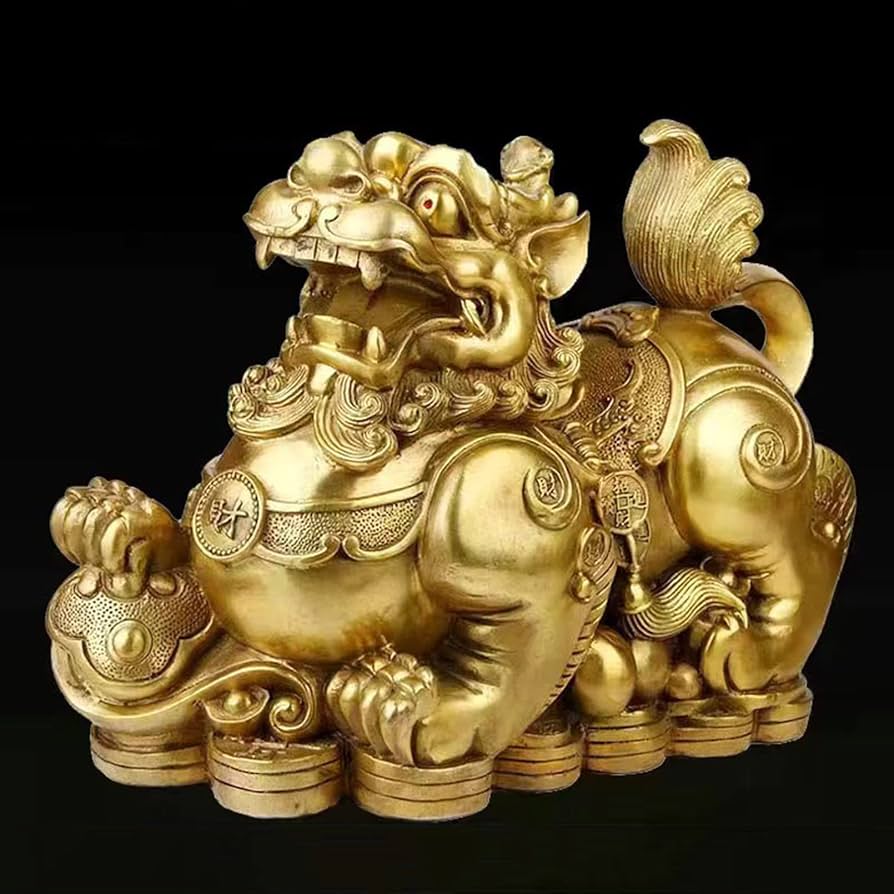 Amazon.co.jp: 富の幸運の置物 貔貅 「元宝貔貅(ヒキュウ)(一対