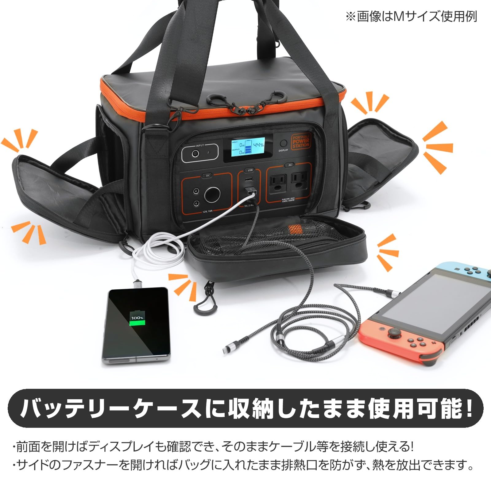 Amazon.co.jp: GRANWALKER ポータブル電源 収納 バッグ ジャックリー
