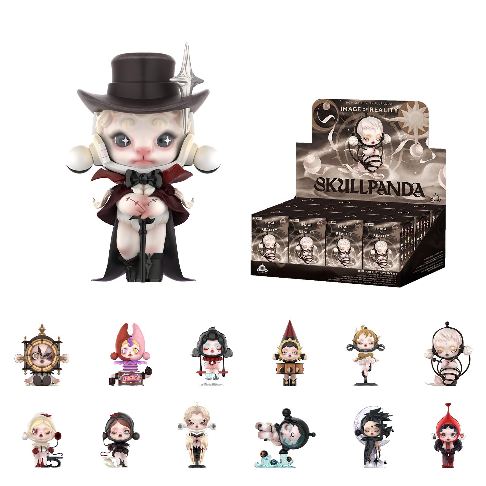 POP MART SKULLPANDA Image of Reality Series Figures, 12 pcs