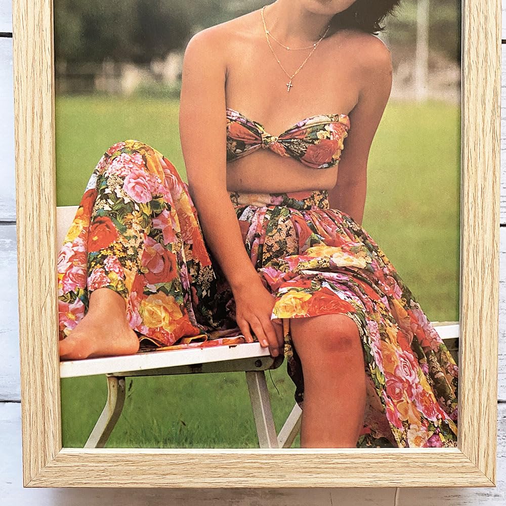 Amazon.co.jp: 額装品山口百恵 若い頃水着80年代レトロポスター風広告
