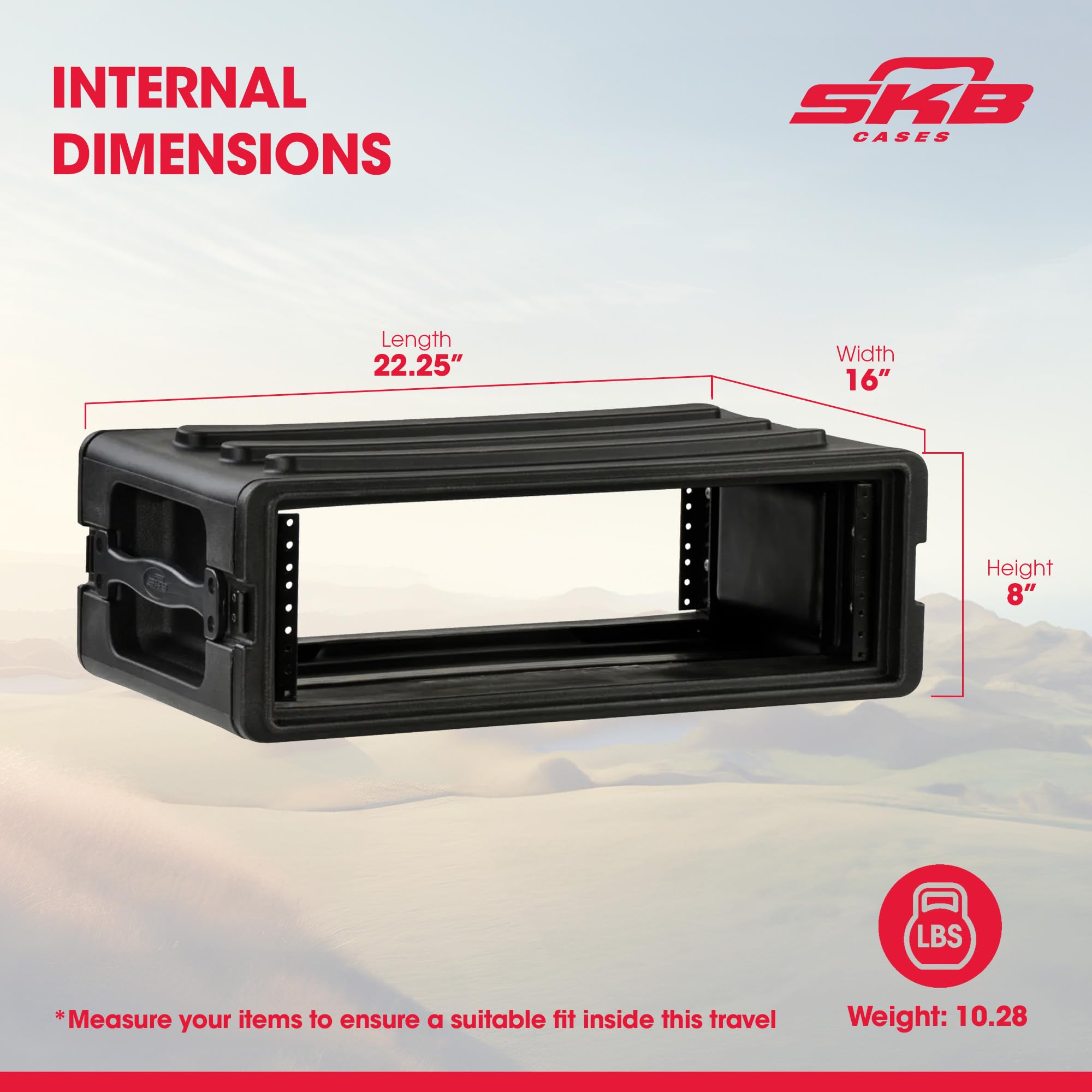 Amazon.com: SKB Shallow Rack 3U - Roto-Molded for Durability