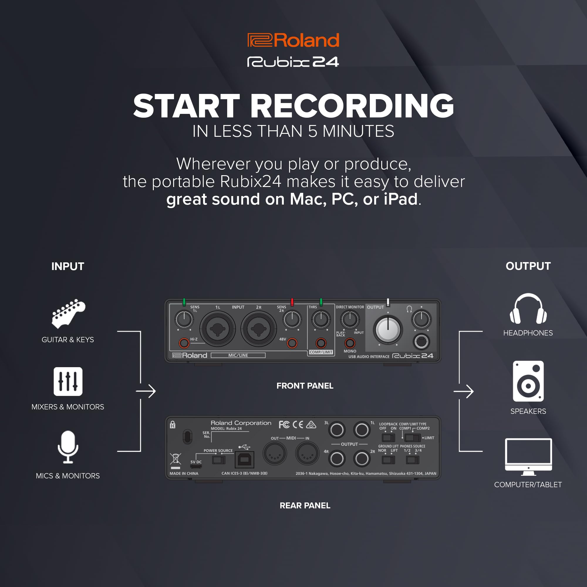 Amazon.co.jp: Roland Rubix 24 USBオーディオインターフェース 2