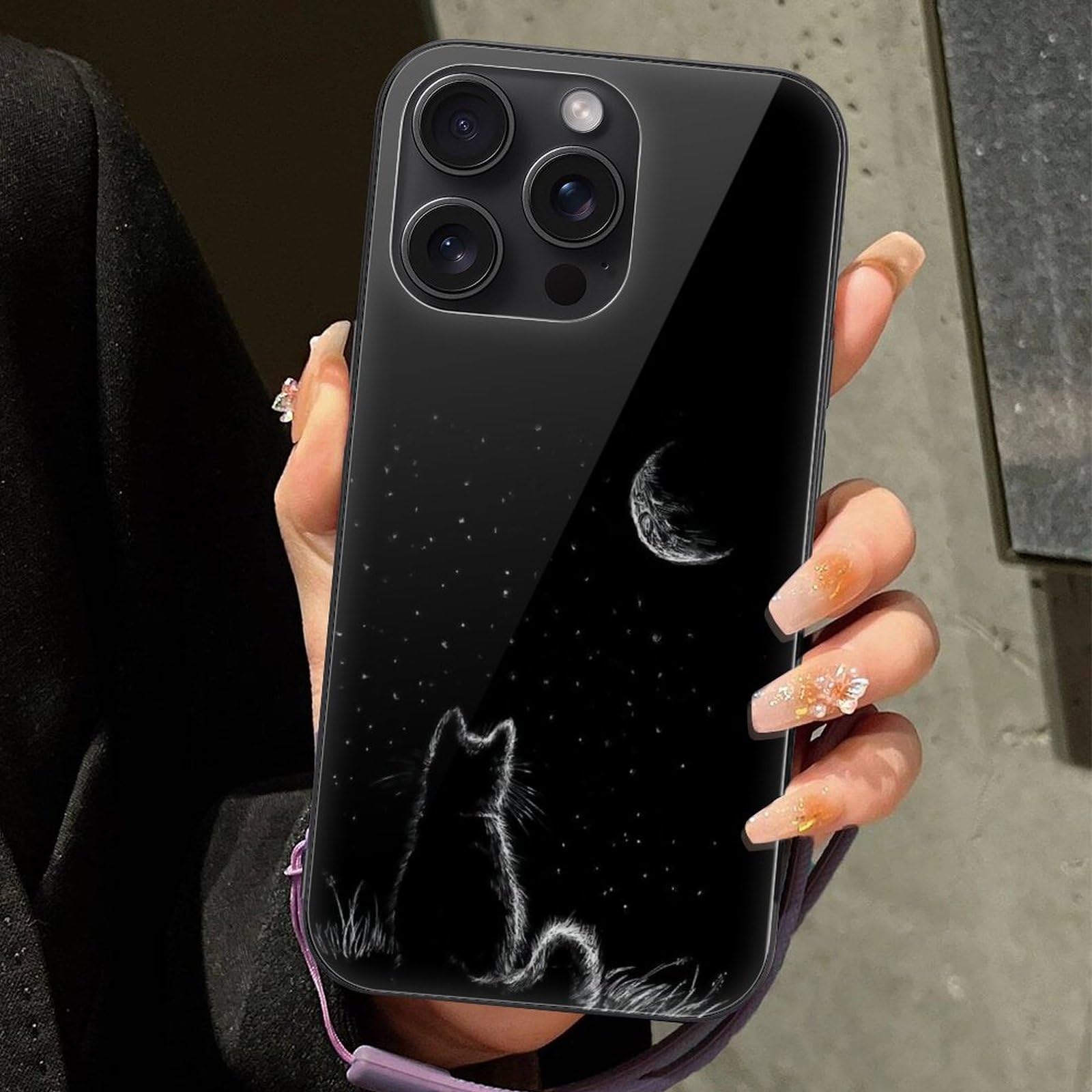 Amazon.co.jp: iPhone15 Pro Max 用 ケース 黒猫 ねこ 猫柄 かわいい