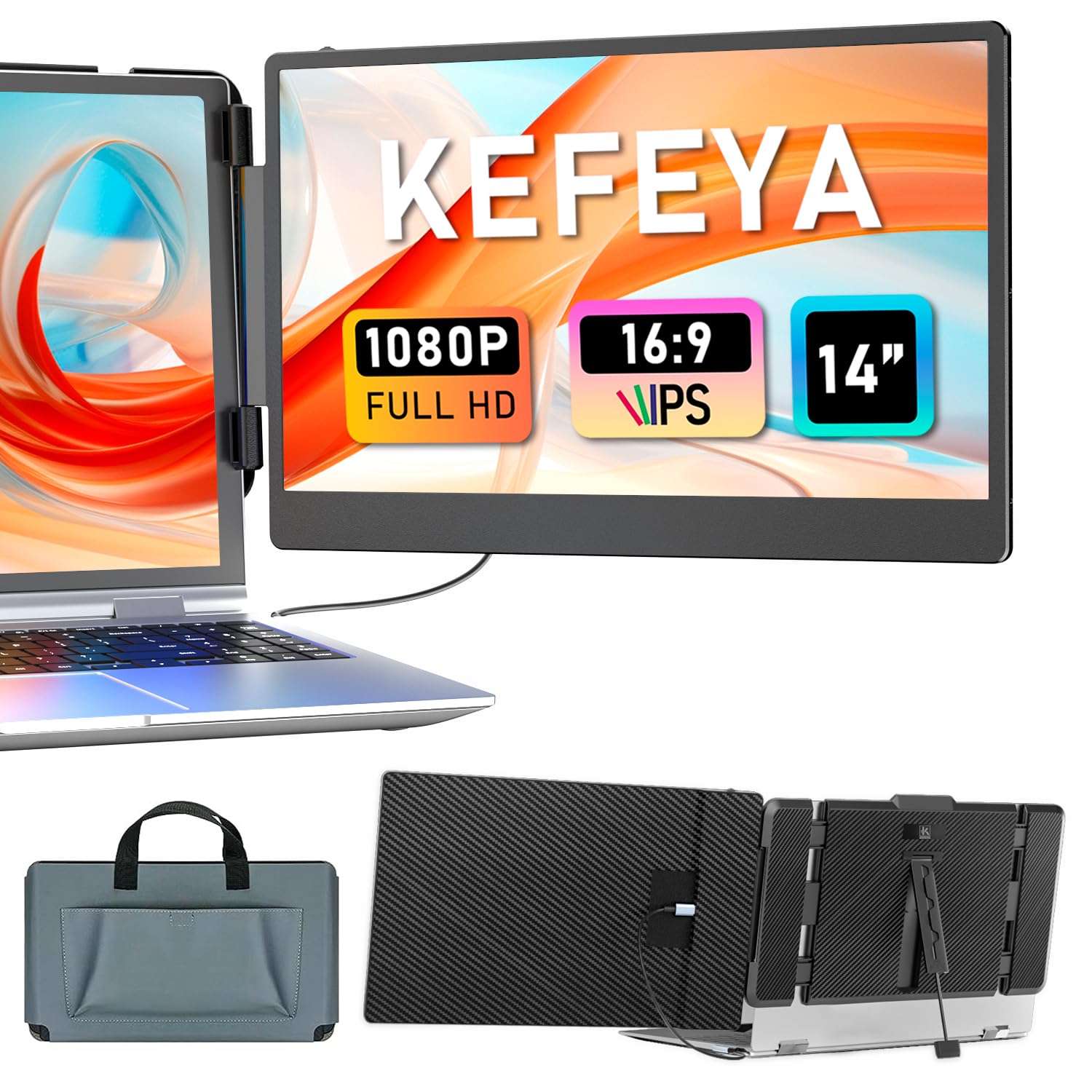 Amazon.co.jp: KEFEYA ノートパソコン画面エクステンダー 14インチ