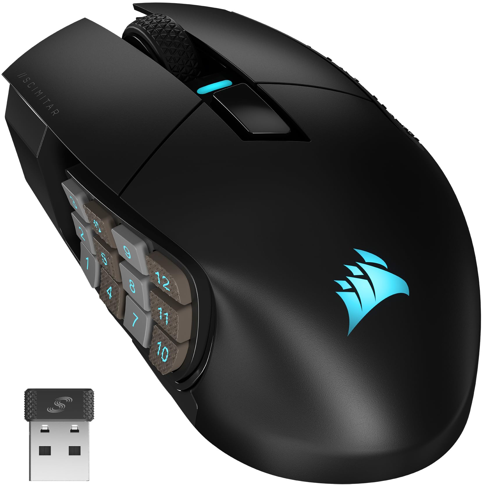 Amazon.com: Corsair Scimitar Elite RGB Wireless MMO Gaming Mouse