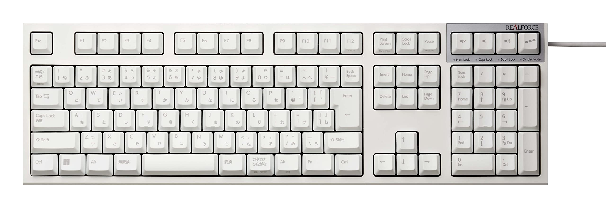 Amazon.co.jp: REALFORCE R3S キーボード 標準スイッチ 有線 フル 45g