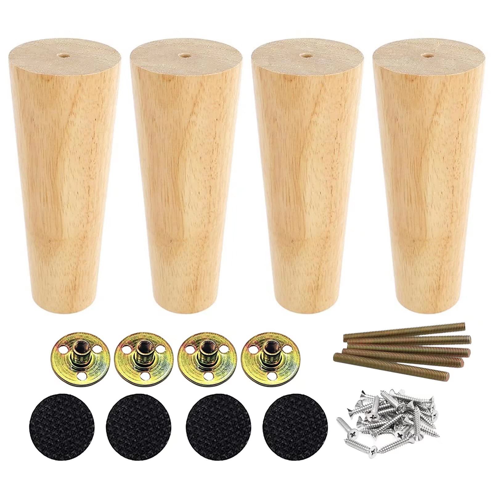 Amazon.co.jp: 家具脚 木製 M8規格ボルト 脚木高さ60cm 4本セット 家具