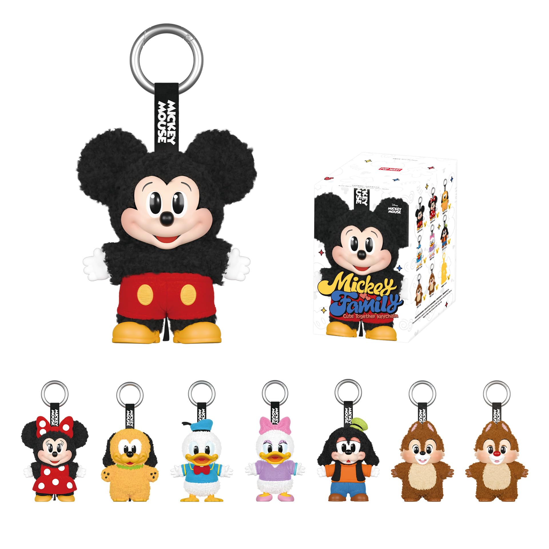 Amazon.com: POP MART Mickey Family Figures Cute Together Keychain