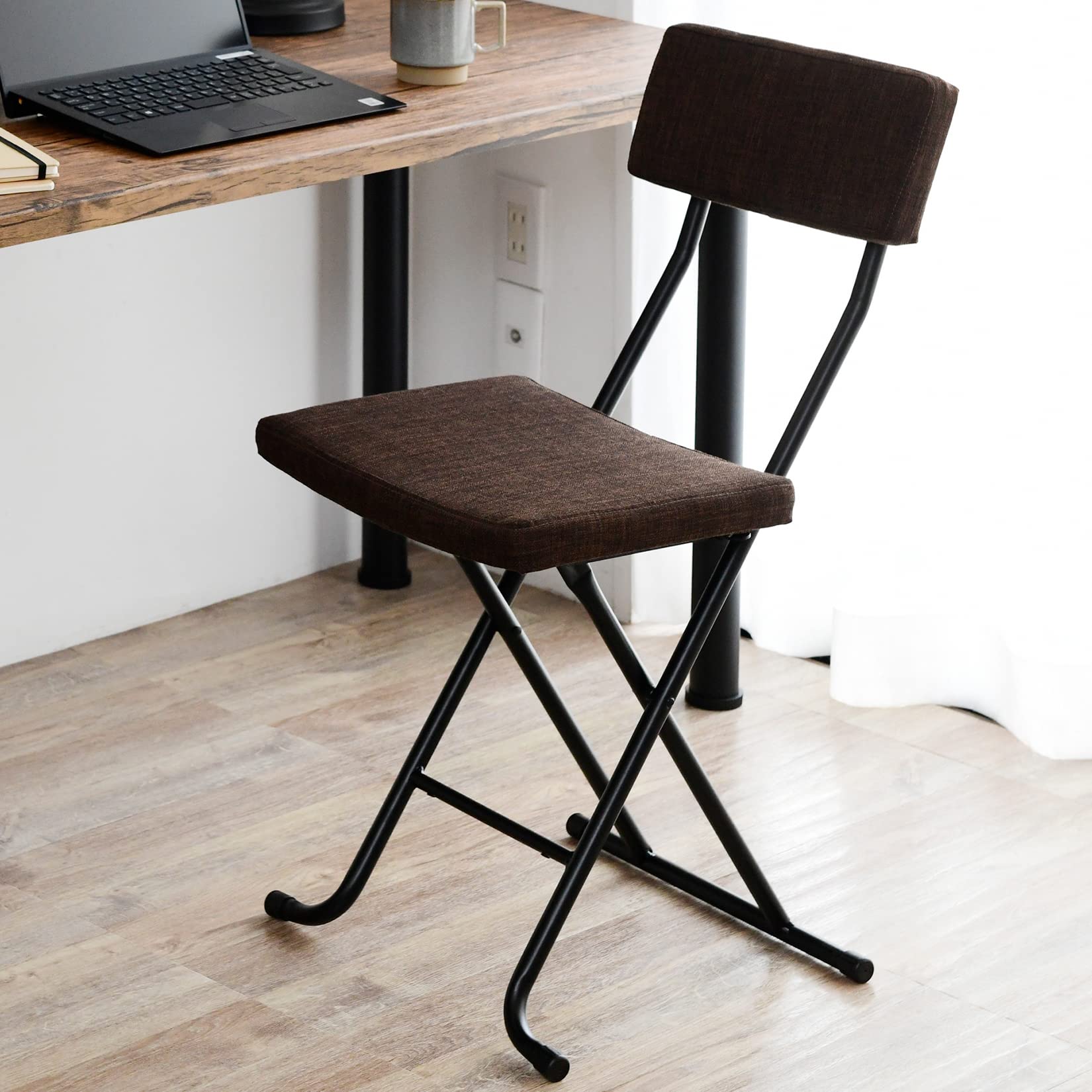 Amazon｜山善(YAMAZEN) 折りたたみ椅子 (ワイド) 背もたれ付き チェア