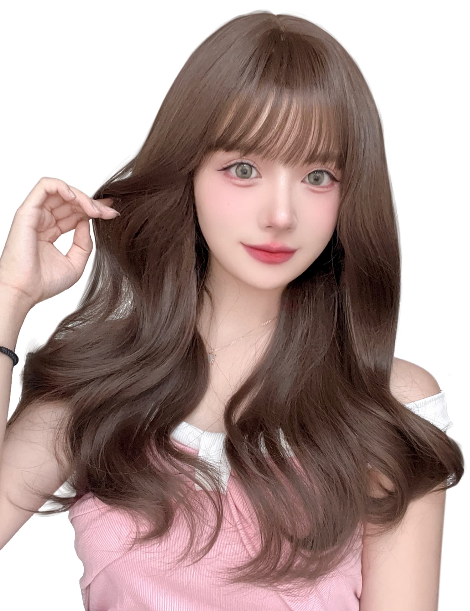 Amazon.co.jp: Limakaraウィッグ ロング 巻き髪 ブラウン セミロング