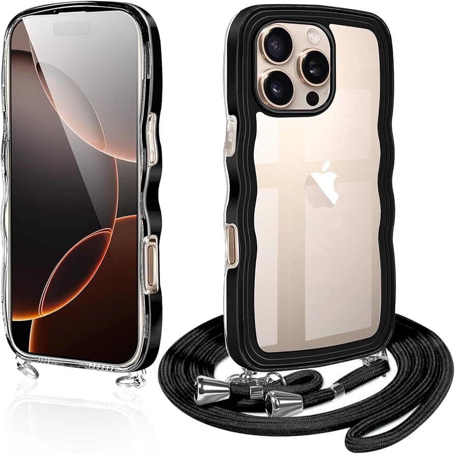 Amazon.co.jp: Guokaien iPhone 16 Pro 用の ケース クリア ショルダー