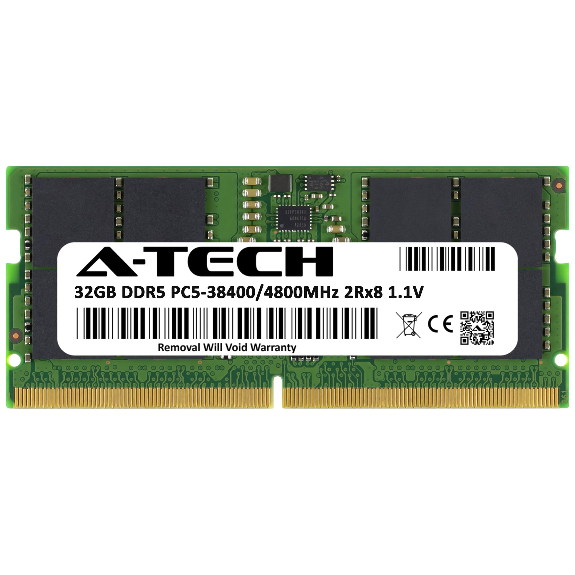 A-Tech 32GB DDR5 4800MHz PC5-38400 CL40 SODIMM 2Rx8 Dual Rank 1.1V