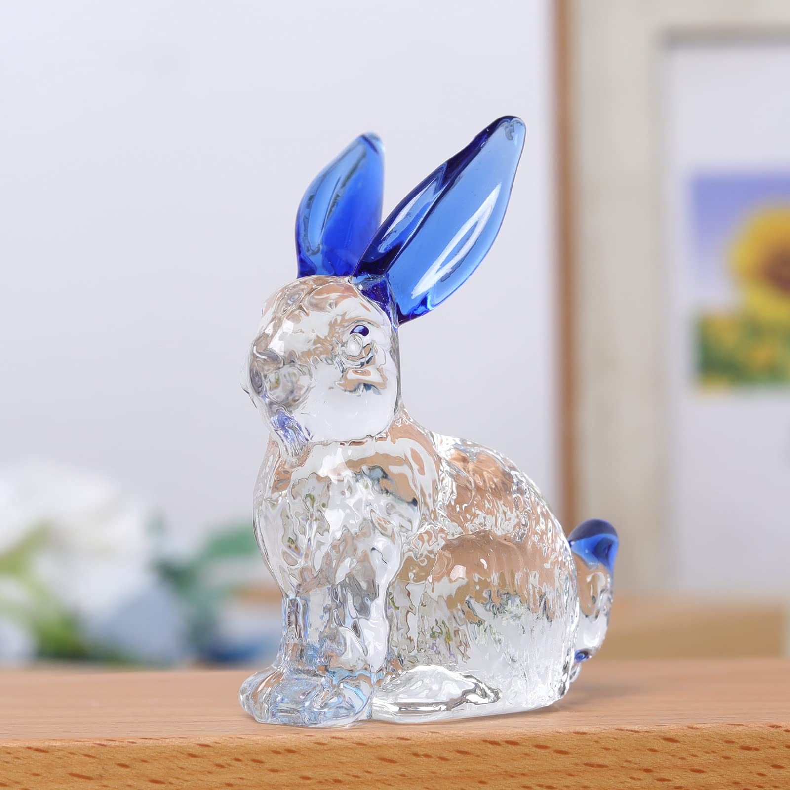 Amazon.co.jp: ウサギ 置物 うさぎ オブジェ ガラス ホーム ガラス細工