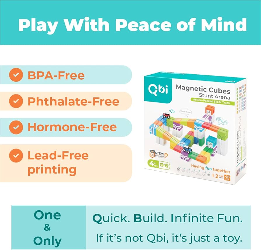 Amazon.com: QBI Toy 2 Sets Combo | Stunt Arena & Happy World Play