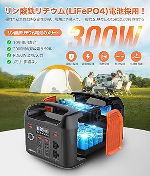 Amazon.co.jp: GOLABS: GOLABS R300 ポータブル電源 299Wh