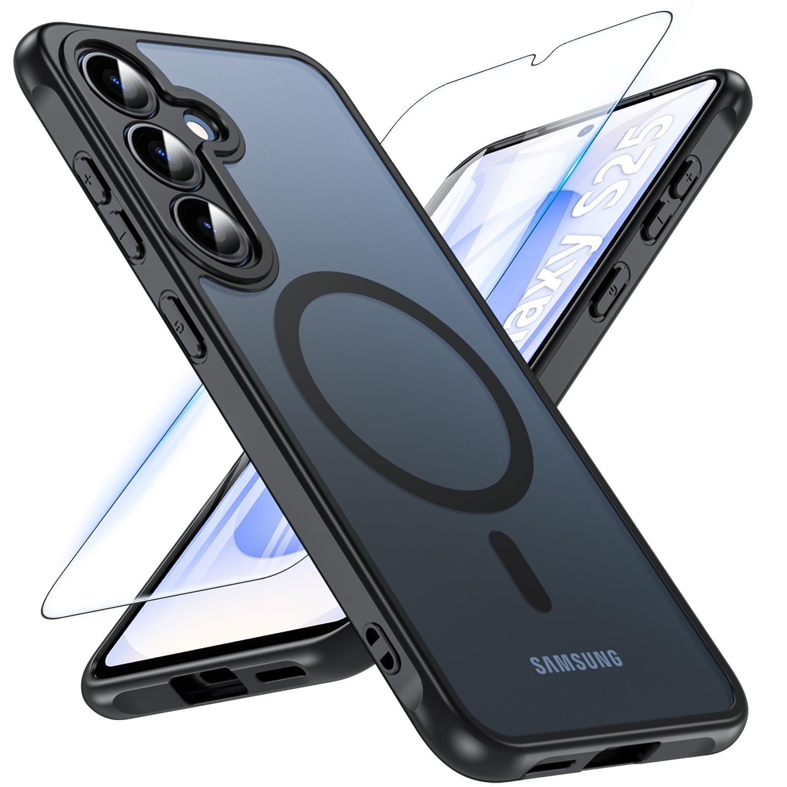 Amazon.co.jp: Hensinple Galaxy S25 ケース 【MagSafe対応・ガラス