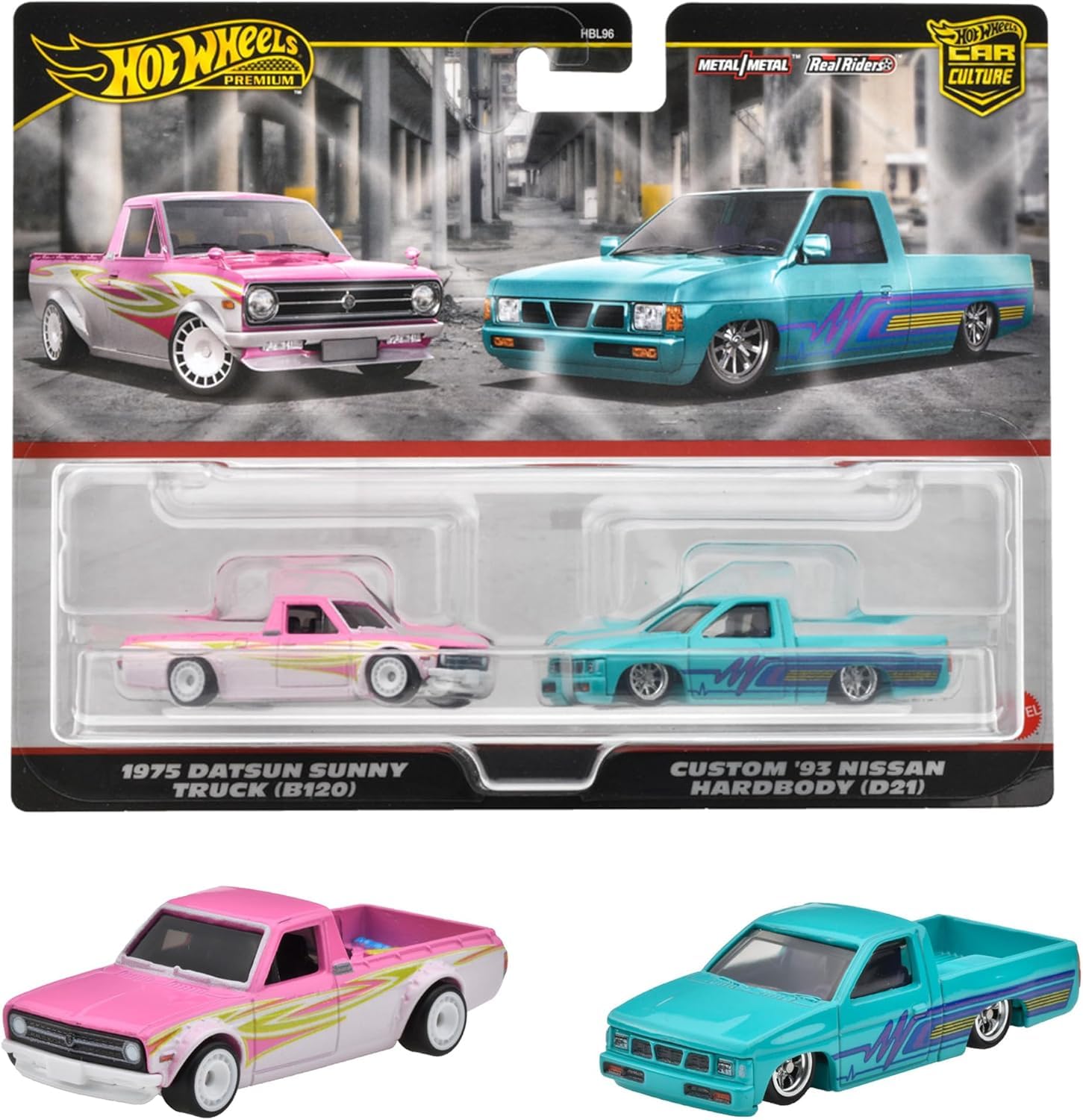 Amazon.com: Hot Wheels Premium 2 Pack 1975 Datsun Sunny Truck