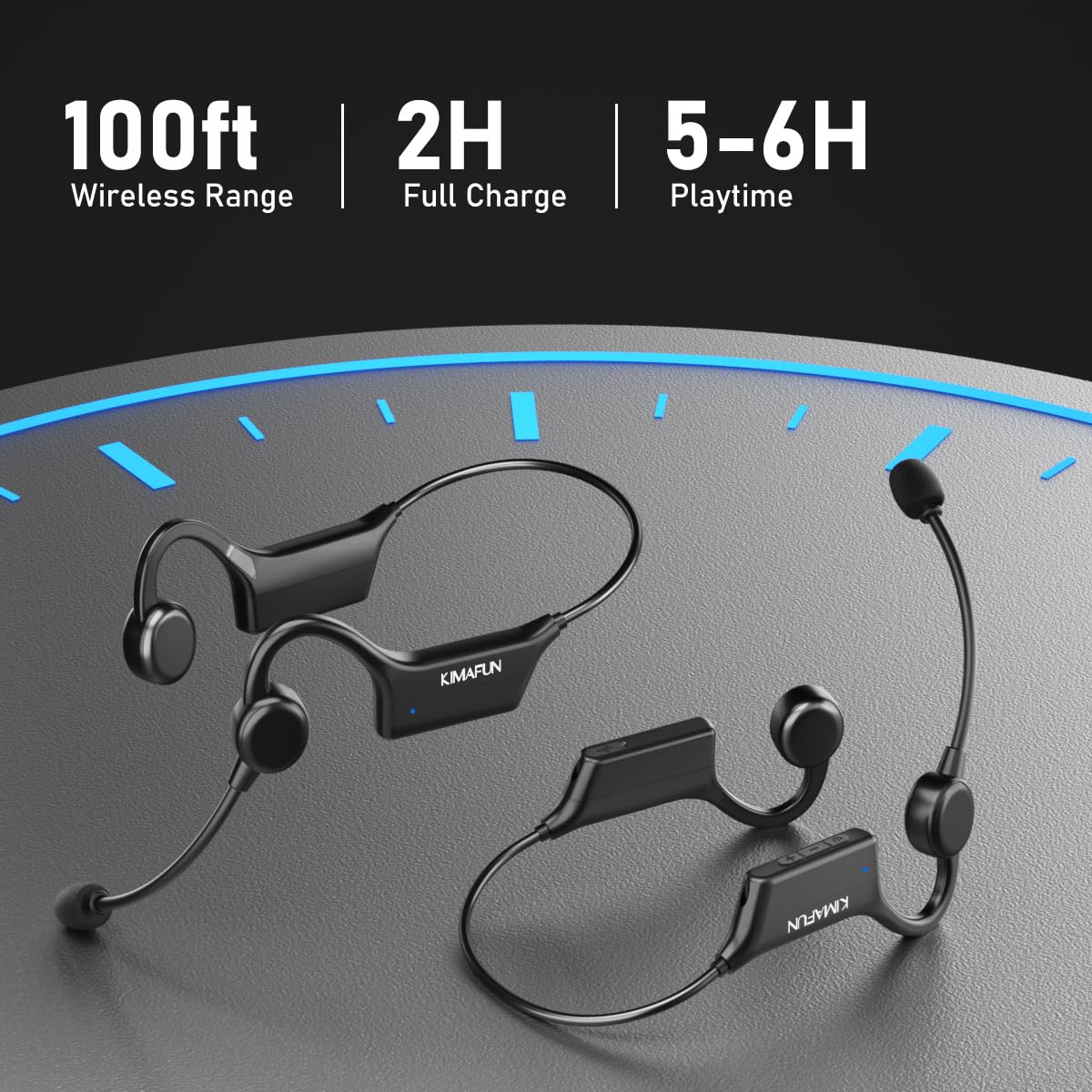 Amazon.co.jp: KIMAFUN 完全防水ワイヤレスマイク 2人用 2.4Gヘッド