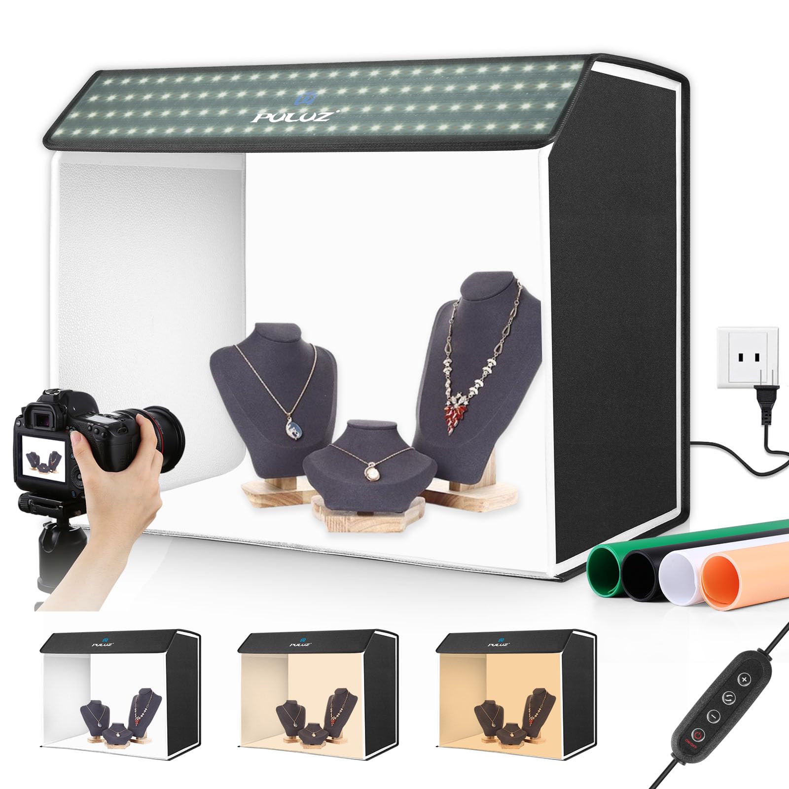 Amazon | PULUZ 撮影ボックス 60×50×40cm 撮影ブース 折り畳み 物撮り
