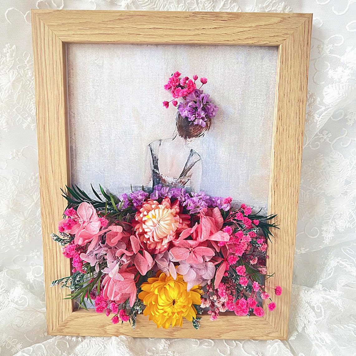 Amazon.co.jp: [LSDZW] フレーム 活きた絵画 プリザーブドフラワー