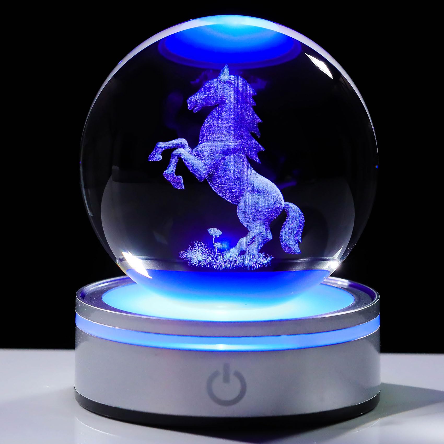 美品 Daum France ドーム フランス クリスタルガラス 馬フィギュリン