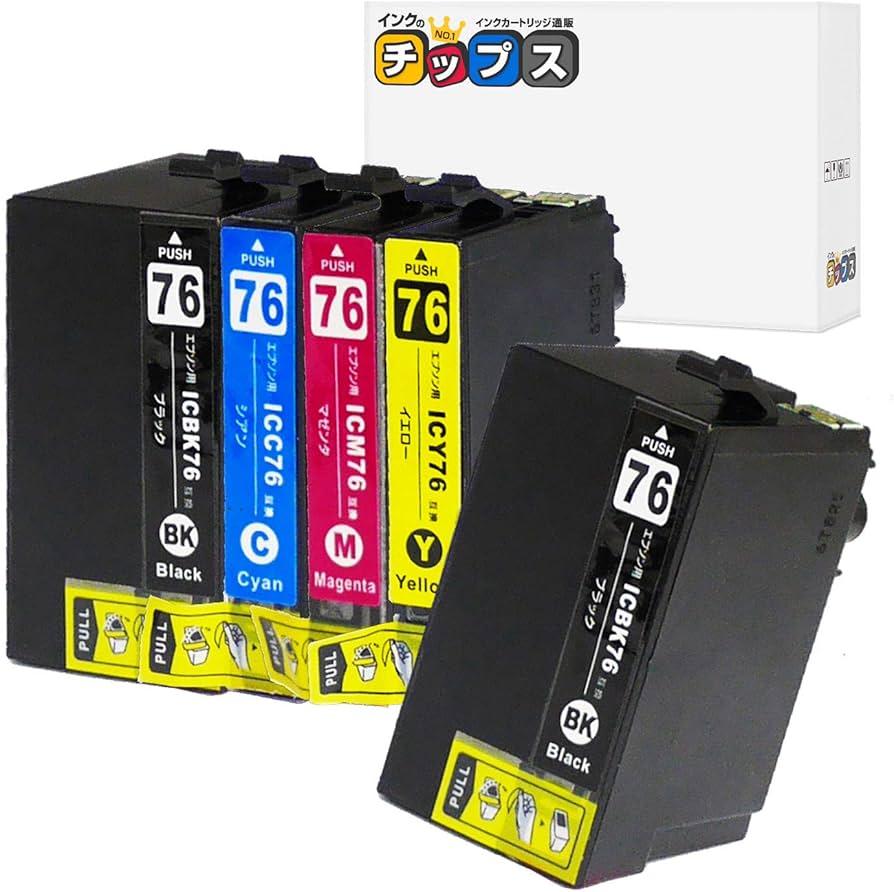 Amazon.co.jp: インクのチップス エプソン用 IC4CL76 互換インク 4色