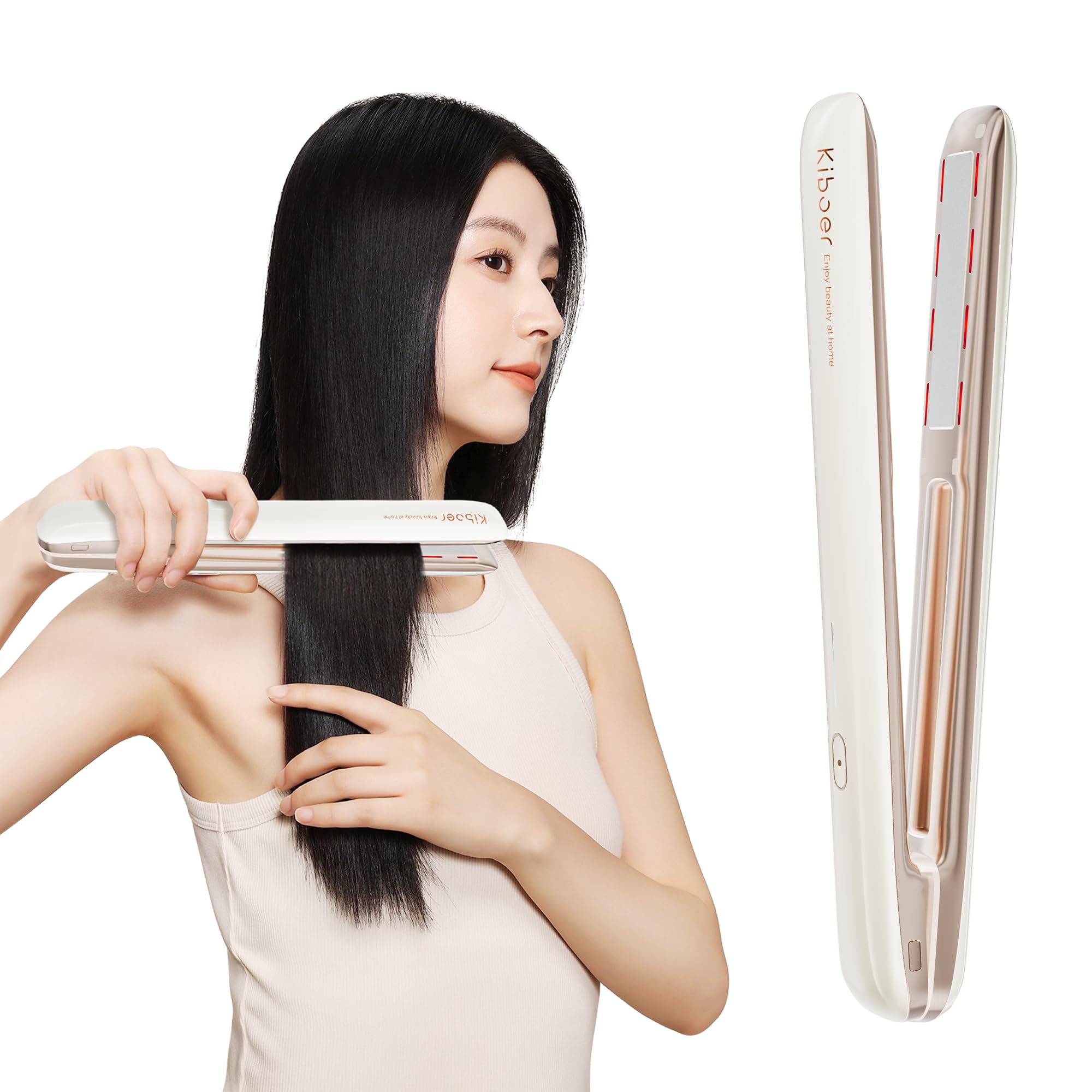 Amazon | Kiboer 超音波トリートメント ヘアアイロン 美髪ケア 髪質