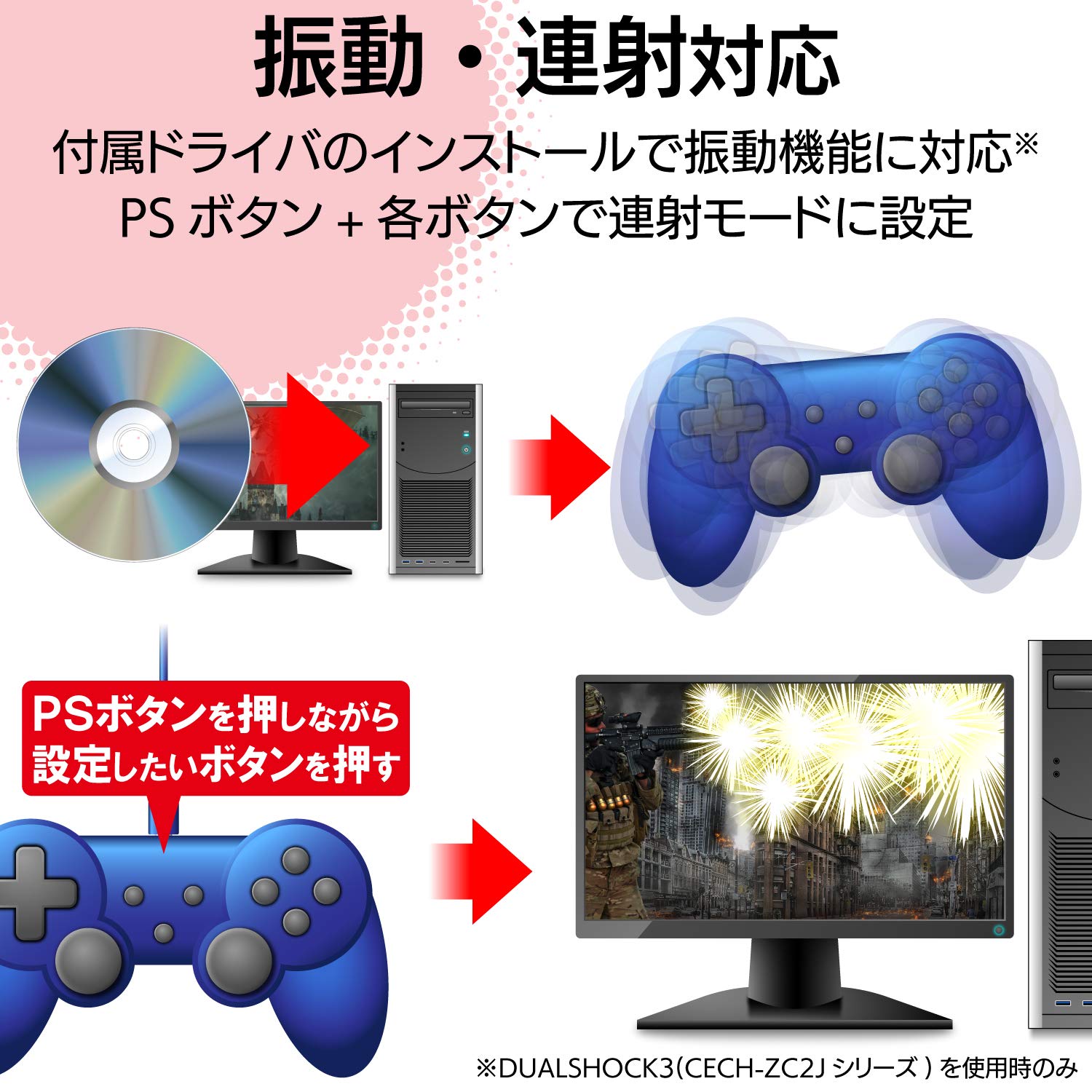 Amazon.co.jp: エレコム ゲームパッドコンバータ USB接続 プレステ3