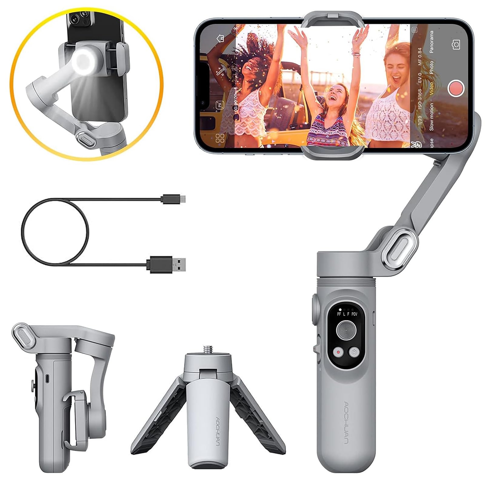 Amazon.co.jp: AOCHUAN SMART X スマホジンバル スタビライザー