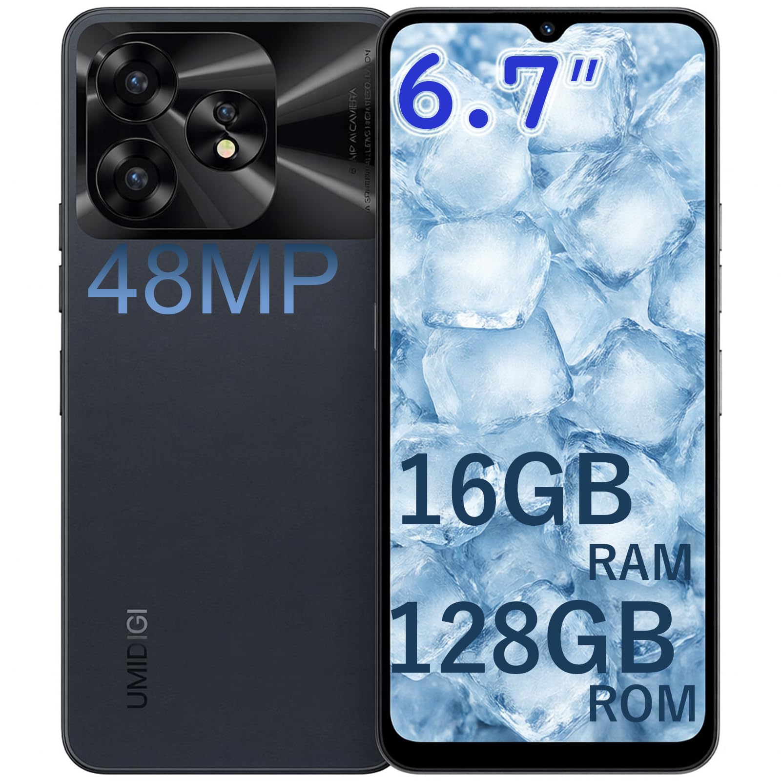 Amazon | UMIDIGI A15C スマホ 本体 SIMフリー Android 16GB RAM+128GB