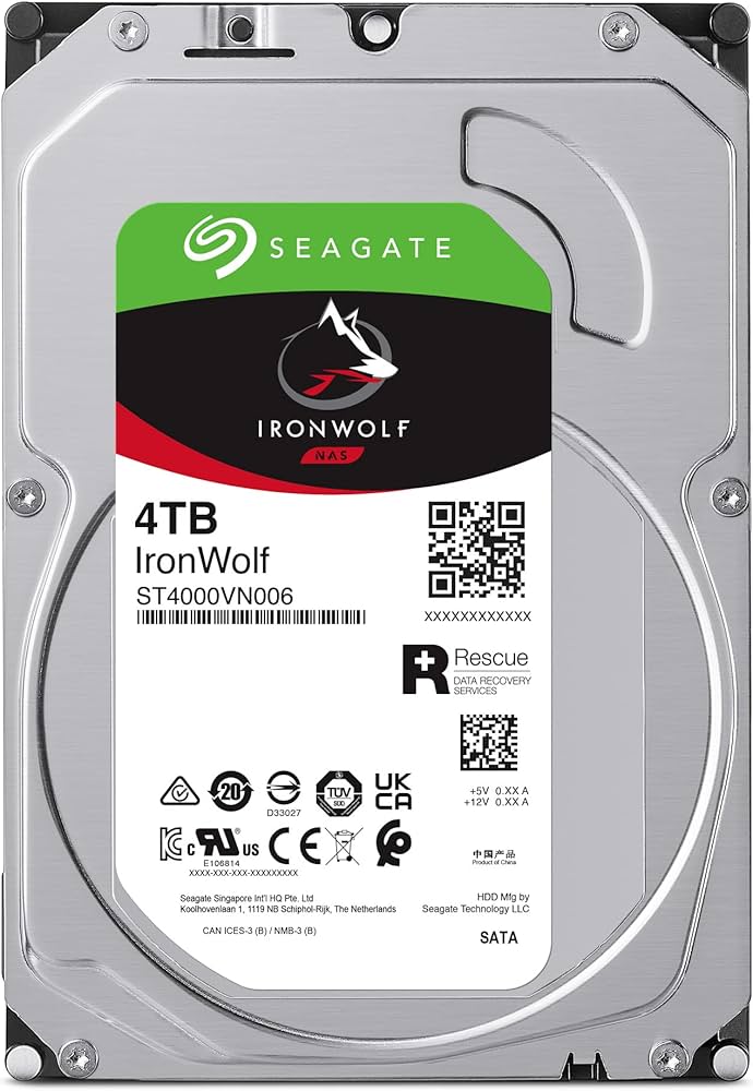 Amazon | Seagate IronWolf 3.5インチ 【データ復旧 3年付】 4TB 内蔵