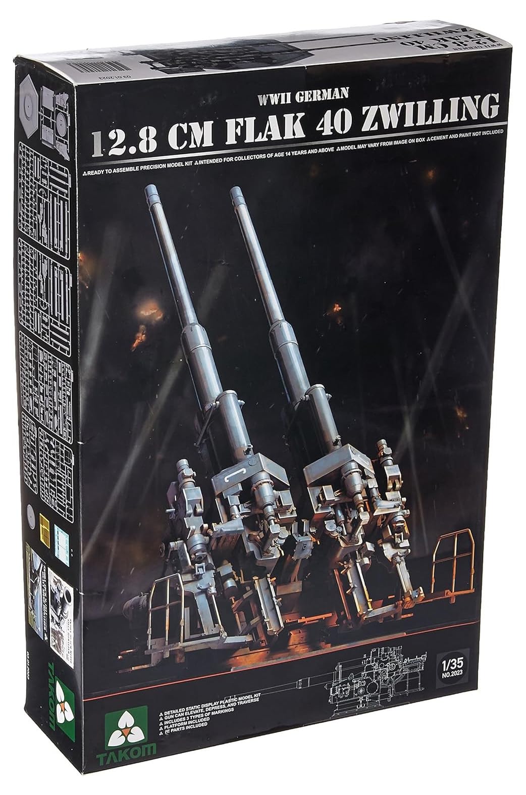 Amazon | TAKOM 1/35 第二次世界大戦ドイツ軍12.8cm FlaK 40