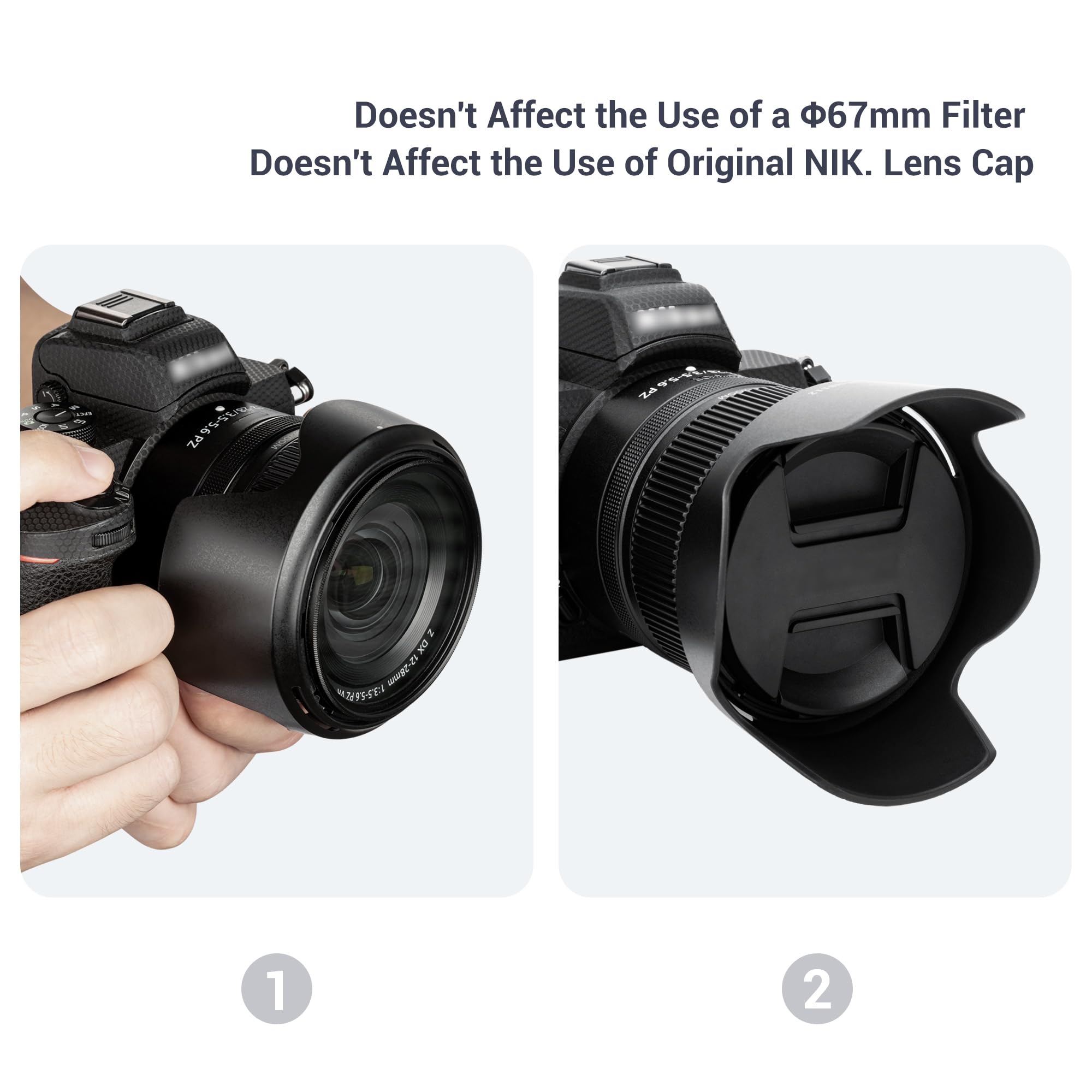 Amazon.com : Lens Hood for Nikon NIKKOR Z DX 12-28mm f/3.5-5.6 PZ