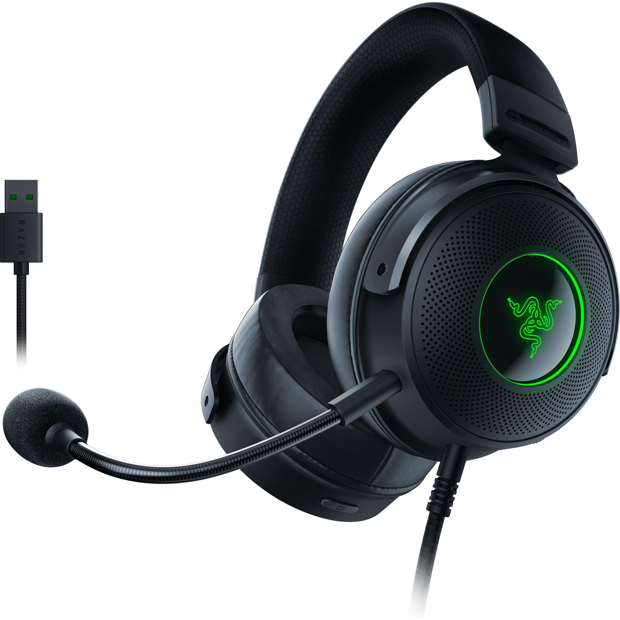 Amazon.co.jp: Razer Kraken V3 HyperSense 有線USBゲーム用ヘッド