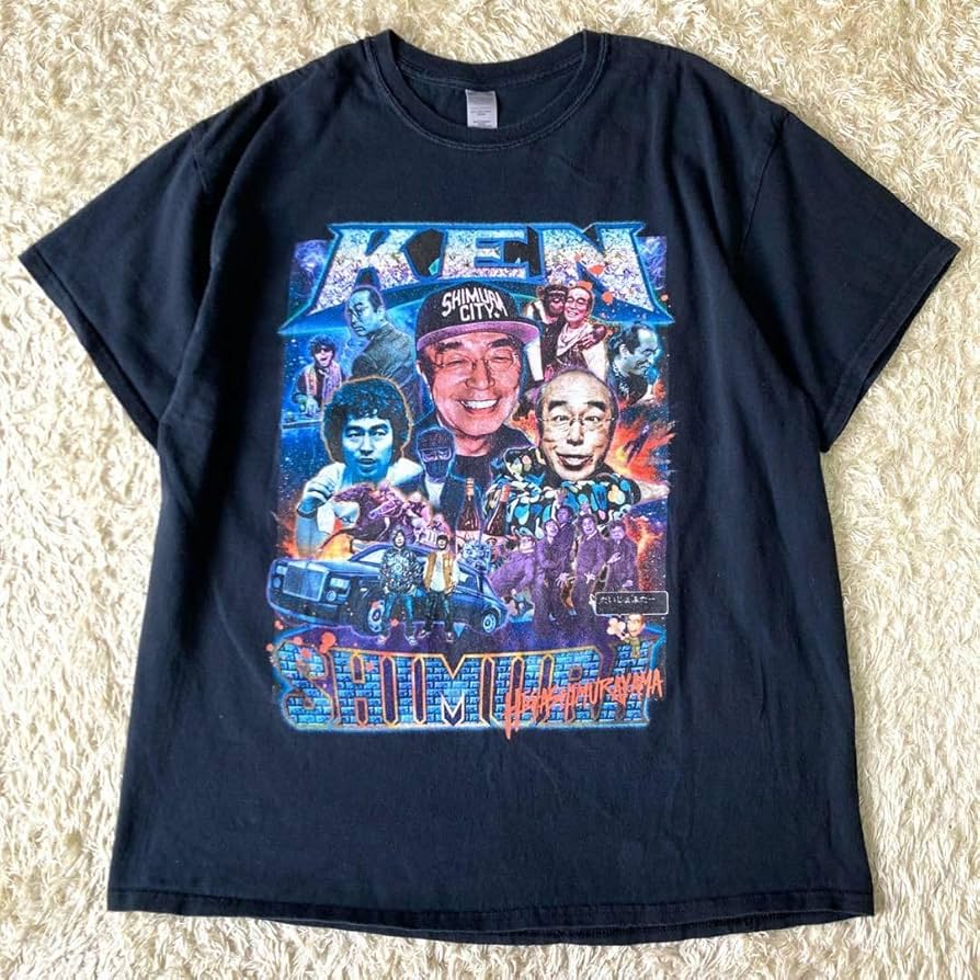 Amazon.co.jp: 志村けん HIPHOP tシャツ 半袖 ブラック 黒 XL 大きい