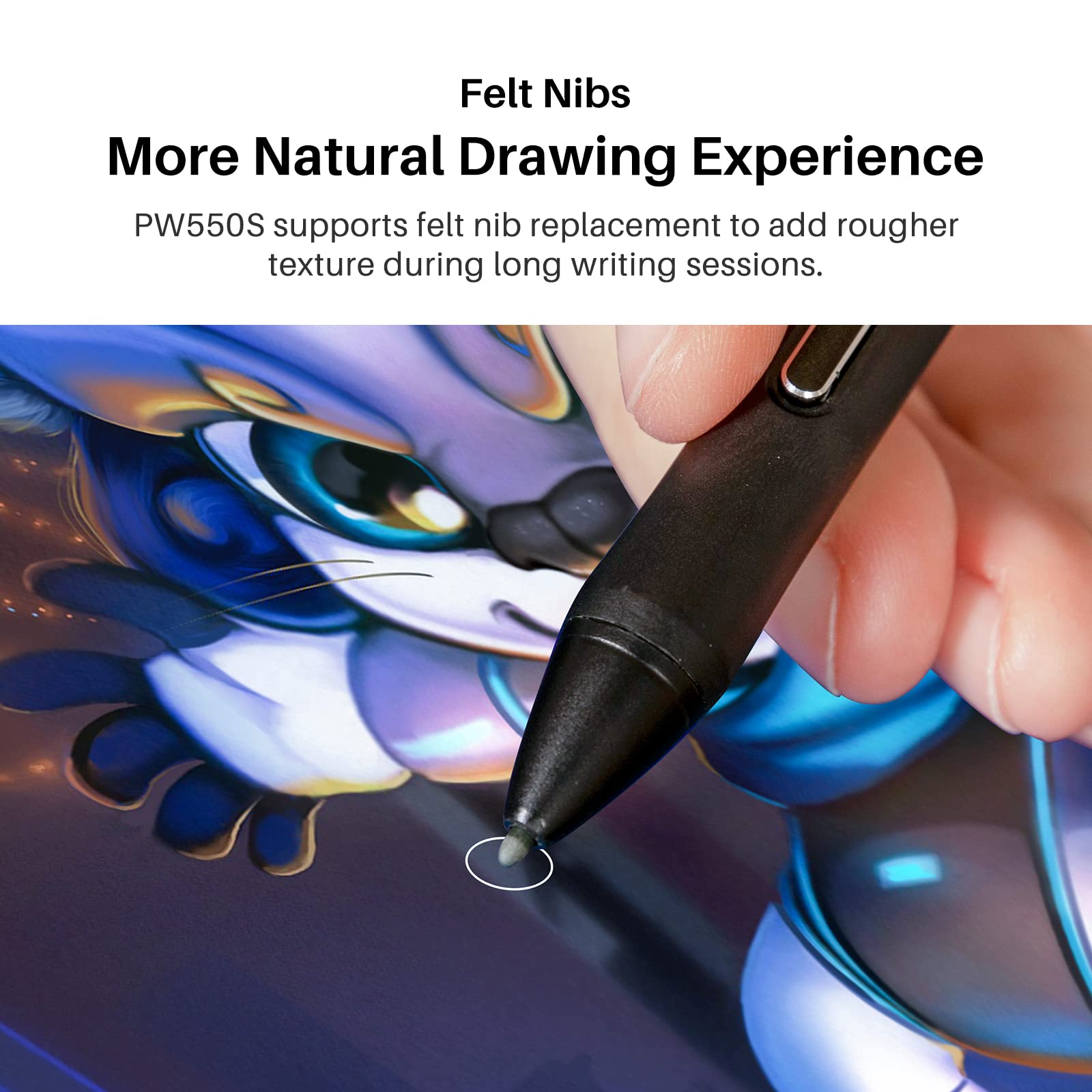 Amazon.com: HUION Slim Pen PW550S 9.5mm Diameter for Huion