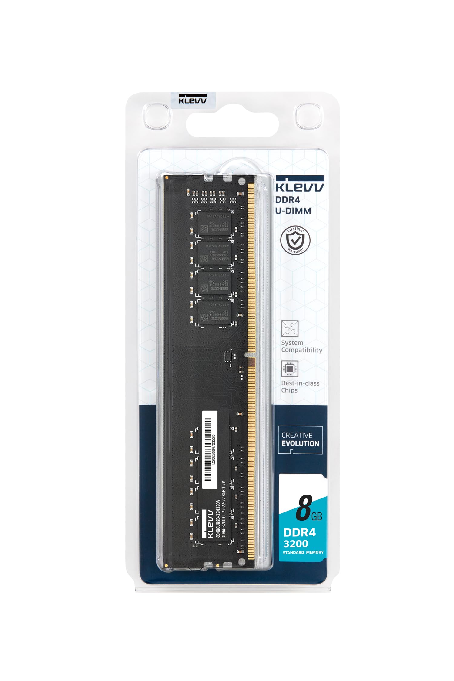 Amazon.co.jp: KLEVV DDR4 8GB (1x8GB) 3200MHz CL22 1.2V UDIMM